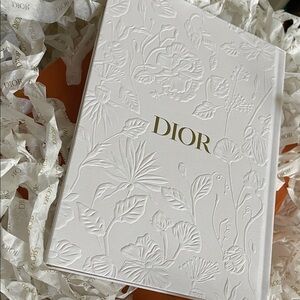 AUTHENTIC Dior White Embossed Floral Notebook
